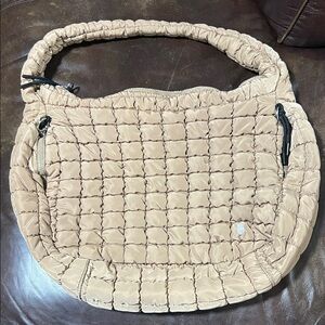 FP Movement by Free People Quilted Tan Shoulder Bag